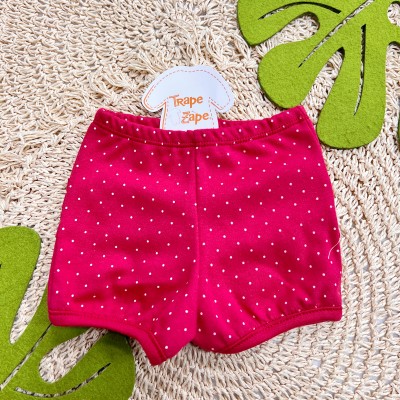 CONJ. DE MALHA 3 PEÇAS - Jardim de Morangos - Salmão e Vermelho